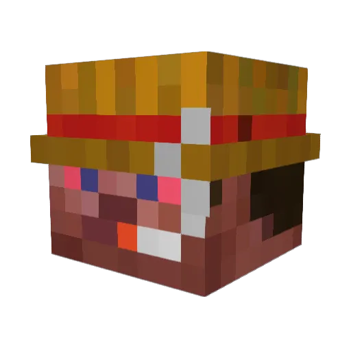 1grd Minecraft avatar head, 3D render