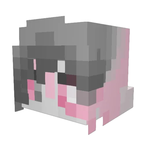 1great Minecraft avatar head, 3D render