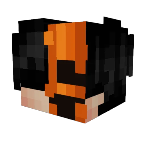 1hora Minecraft avatar head, 3D render