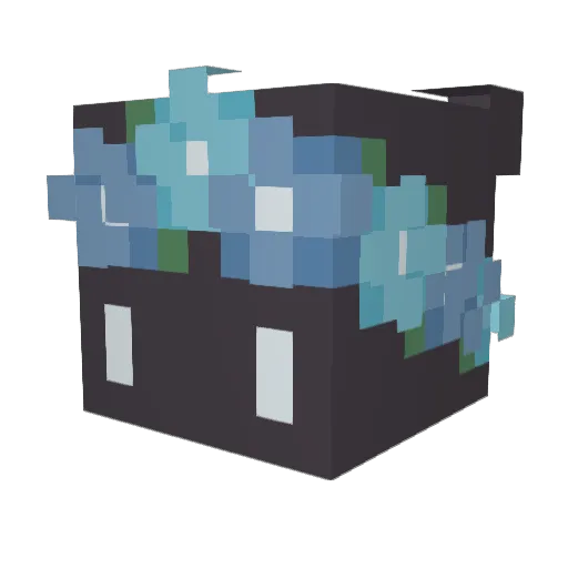 1hundred Minecraft avatar head, 3D render