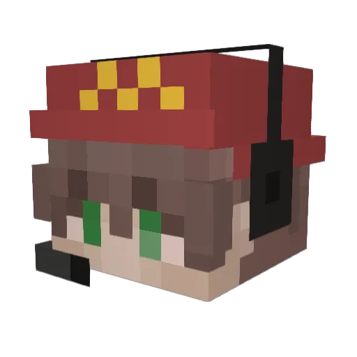 1i6 Minecraft avatar head, 3D render