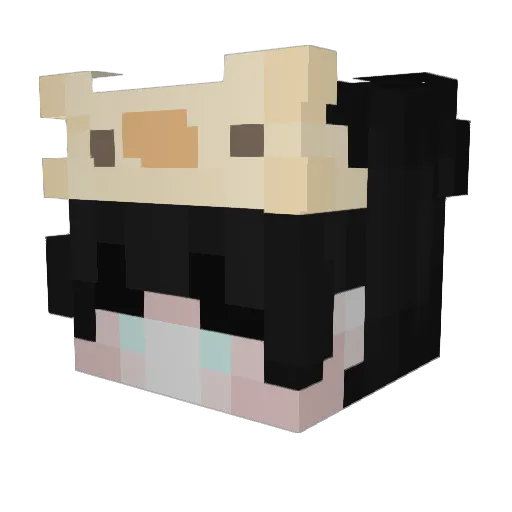 1icyyy Minecraft avatar head, 3D render