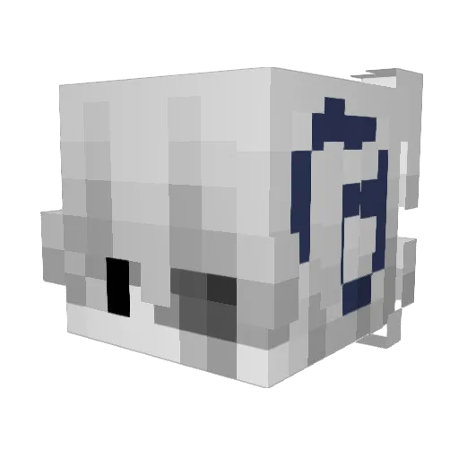1ies Minecraft avatar head, 3D render