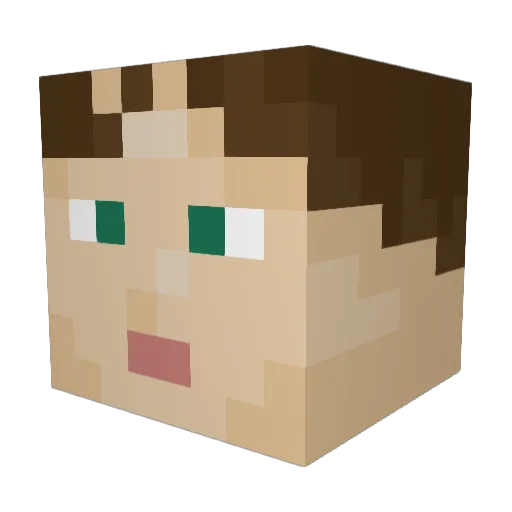 1ile8techo Minecraft avatar head, 3D render
