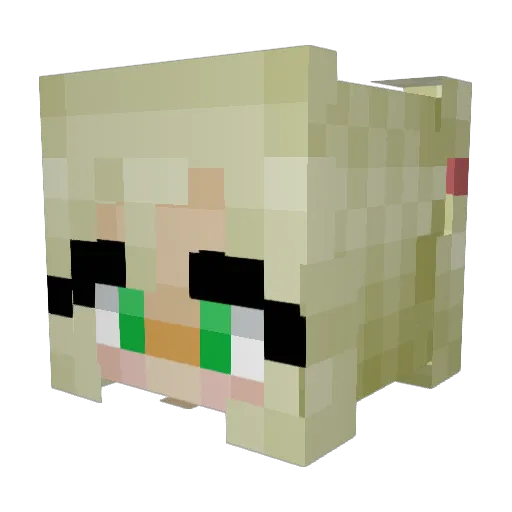 1ilmint Minecraft avatar head, 3D render
