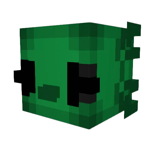 1inch1 Minecraft avatar head, 3D render