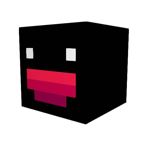 1inmden Minecraft avatar head, 3D render