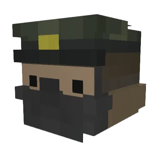 1is2mi50yor_ Minecraft avatar head, 3D render