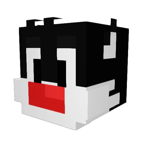1isteneer Minecraft avatar head, 3D render