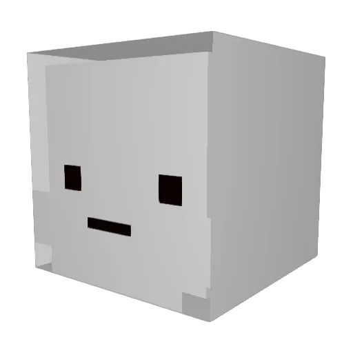 1isu Minecraft avatar head, 3D render