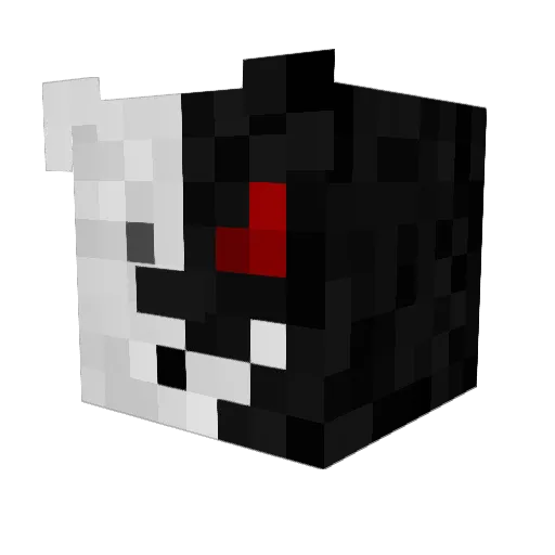 1j1j_ Minecraft avatar head, 3D render