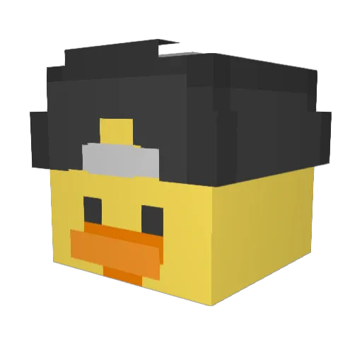 1jEm1 Minecraft avatar head, 3D render