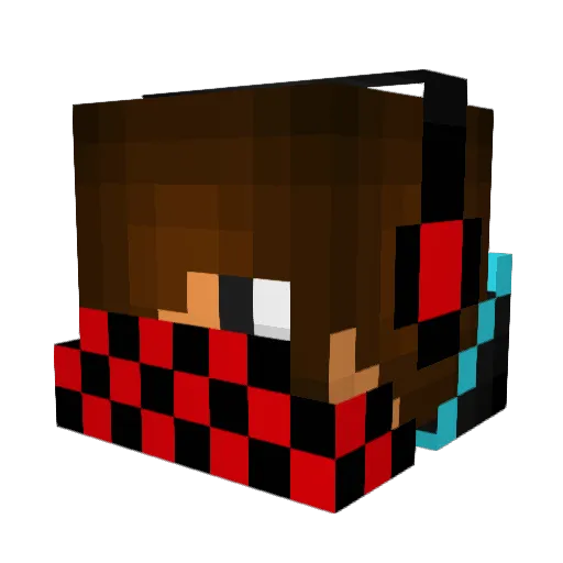 1jboy Minecraft avatar head, 3D render