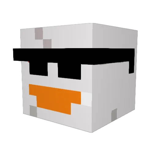 1jud Minecraft avatar head, 3D render