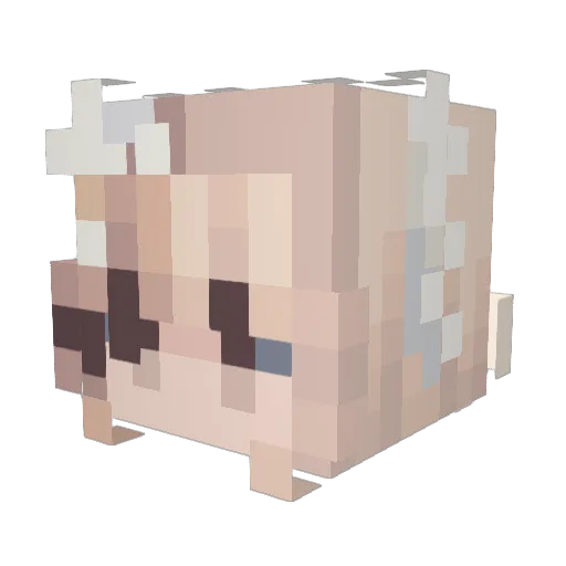 1juz1 Minecraft avatar head, 3D render