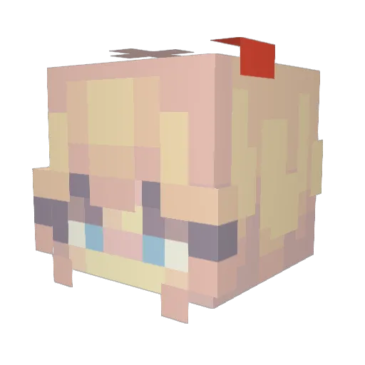 1kBonzoRuns Minecraft avatar head, 3D render