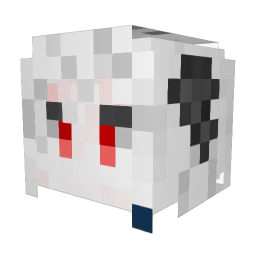 1kEe Minecraft avatar head, 3D render