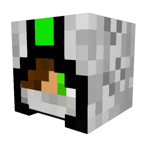 1karuzz Minecraft avatar head, 3D render