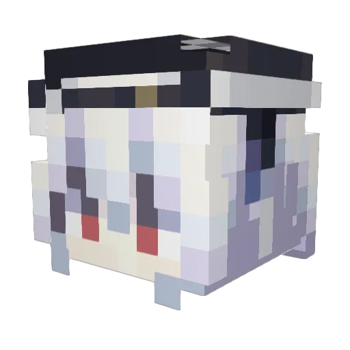 1kou1 Minecraft avatar head, 3D render