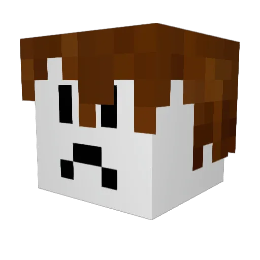 1kudayooooooo Minecraft avatar head, 3D render
