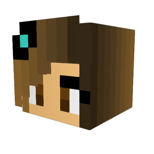 1lauren22 Minecraft avatar head, 3D render
