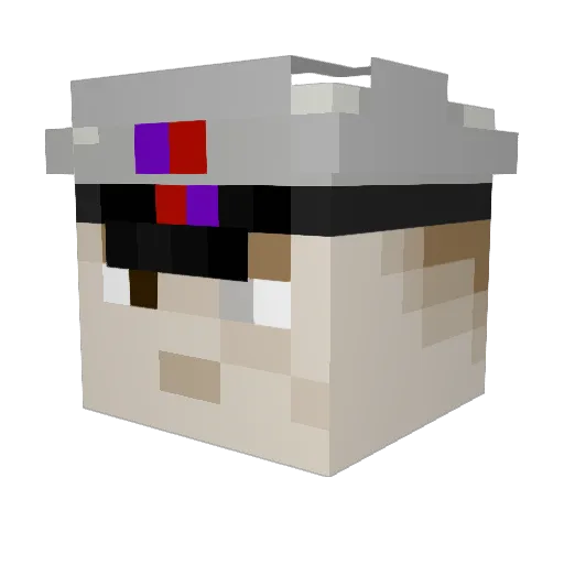 1layerup Minecraft avatar head, 3D render
