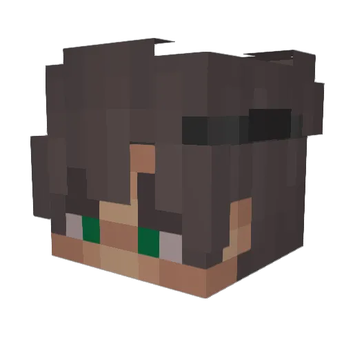 1leminho Minecraft avatar head, 3D render