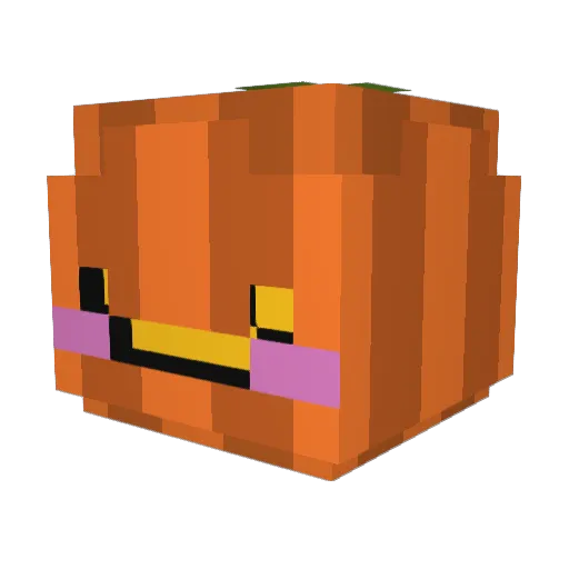 1lliterate Minecraft avatar head, 3D render