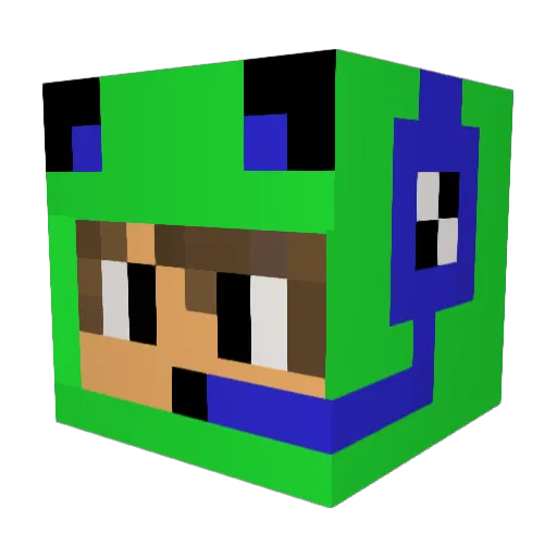 1lorg Minecraft avatar head, 3D render