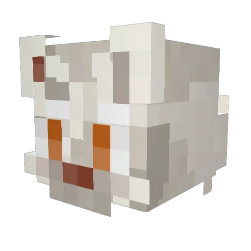 1luba Minecraft avatar head, 3D render