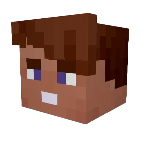1luke_ Minecraft avatar head, 3D render