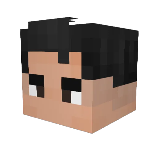1m0rtql Minecraft avatar head, 3D render