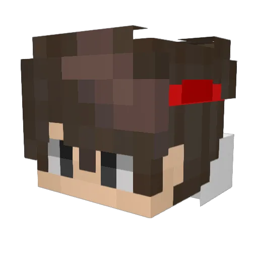 1m95 Minecraft avatar head, 3D render