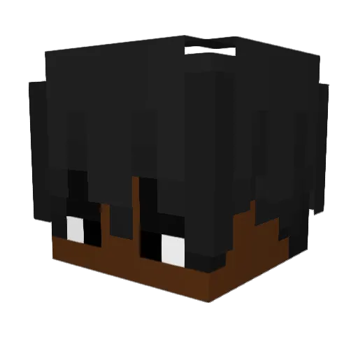1mColored Minecraft avatar head, 3D render