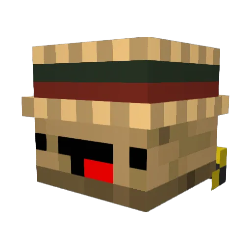1mCube Minecraft avatar head, 3D render