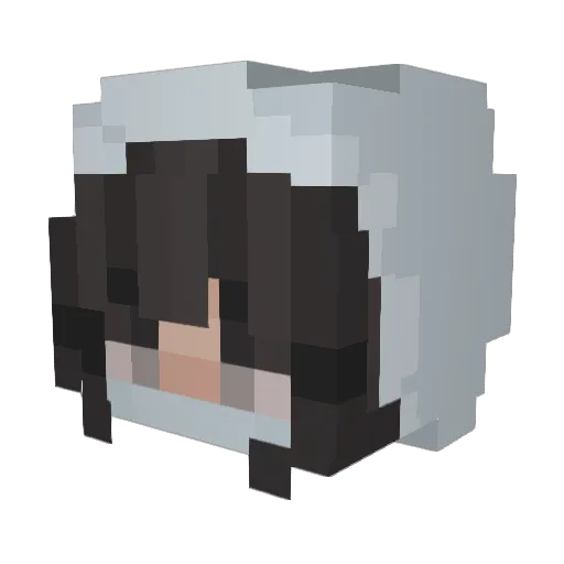1m_Holly Minecraft avatar head, 3D render