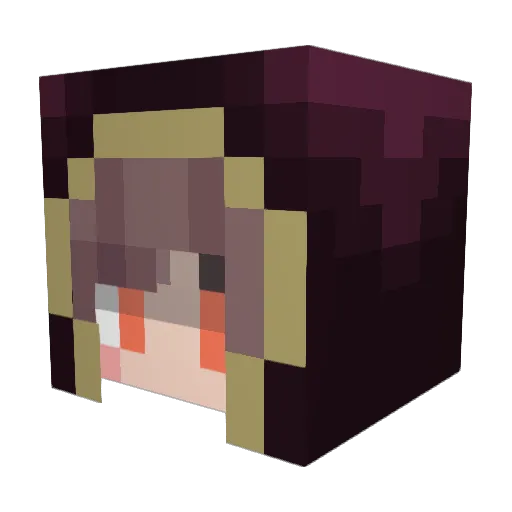 1m_gr8 Minecraft avatar head, 3D render