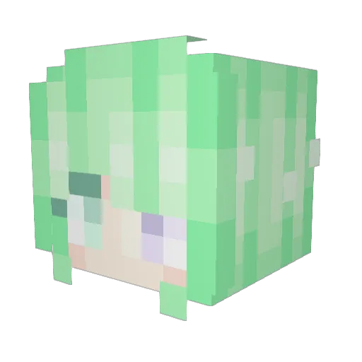1maia1 Minecraft avatar head, 3D render