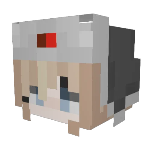 1meme1_730 Minecraft avatar head, 3D render