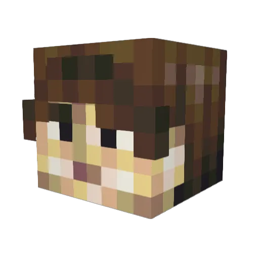 1miru Minecraft avatar head, 3D render