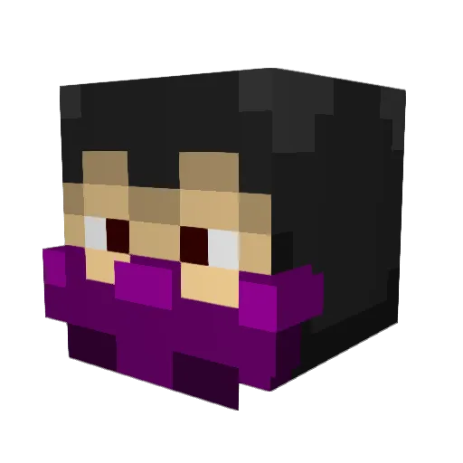 1mwhack Minecraft avatar head, 3D render
