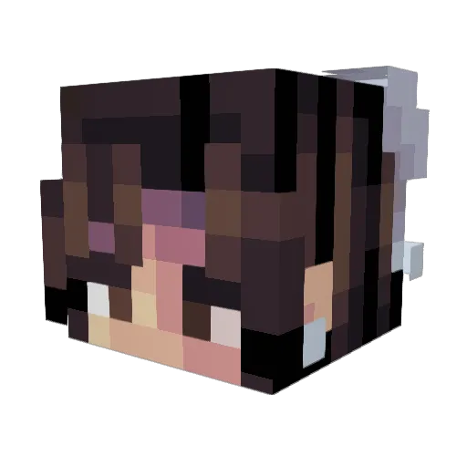 1mzlat Minecraft avatar head, 3D render