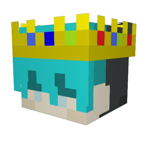 1n_K Minecraft avatar head, 3D render