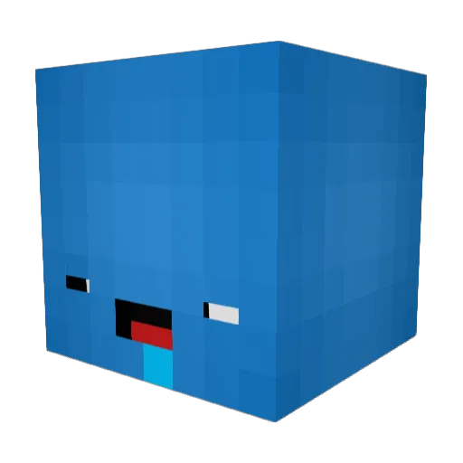 1naork Minecraft avatar head, 3D render