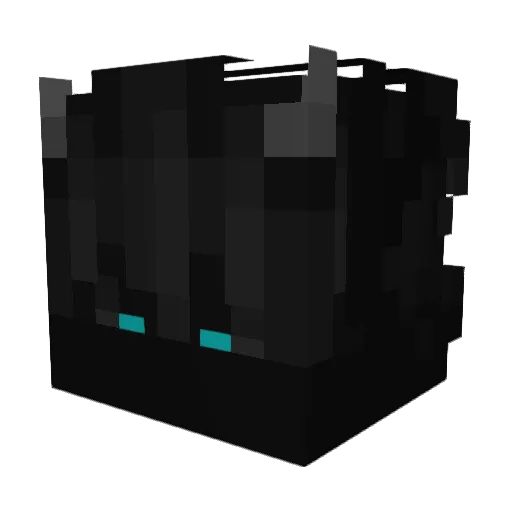 1nc773 Minecraft avatar head, 3D render