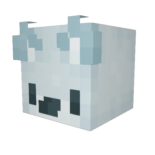 1new_ Minecraft avatar head, 3D render