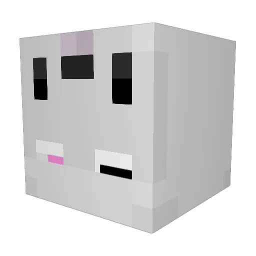 1nikeys Minecraft avatar head, 3D render