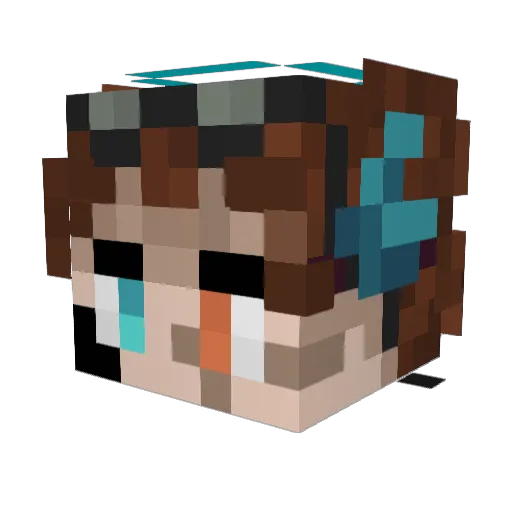 1nkCrow Minecraft avatar head, 3D render