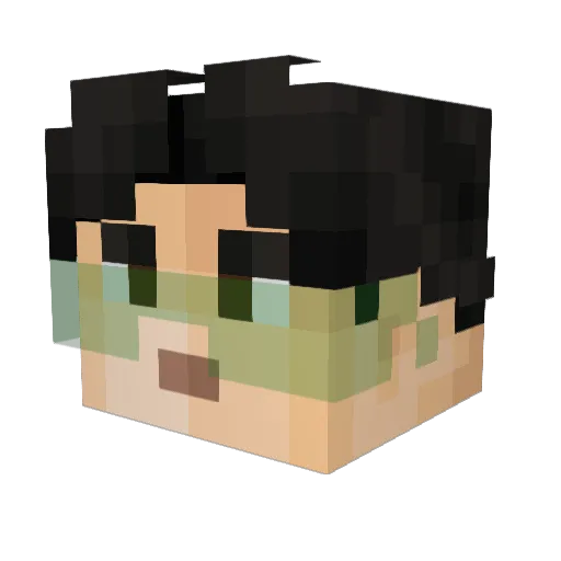 1nkoro Minecraft avatar head, 3D render