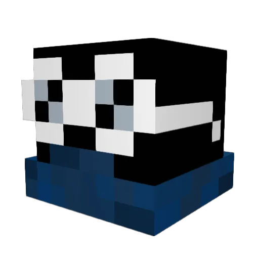 1nkzyOnTop Minecraft avatar head, 3D render
